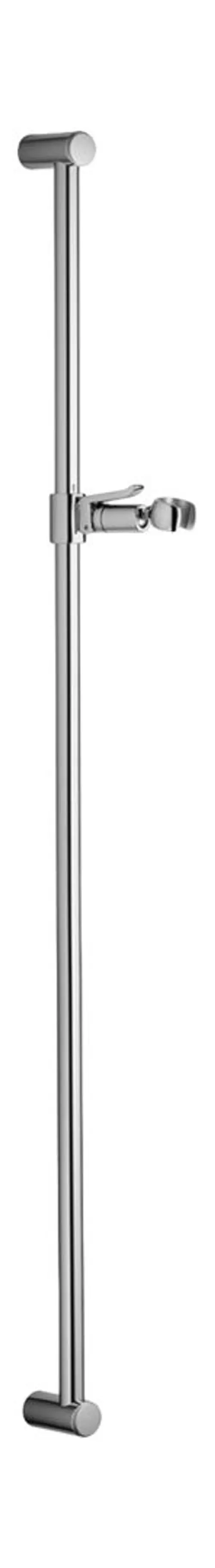 Wandstange aus glänzendem Metall, geeignet zur Wandmontage, mit verstellbarem Halterungsmechanismus. Produkt von HANSA.